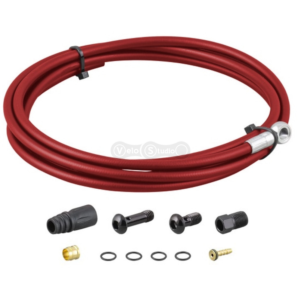 Гидролиния Tektro Banjo Hose Kit 1800 мм, 5.5 мм, красная