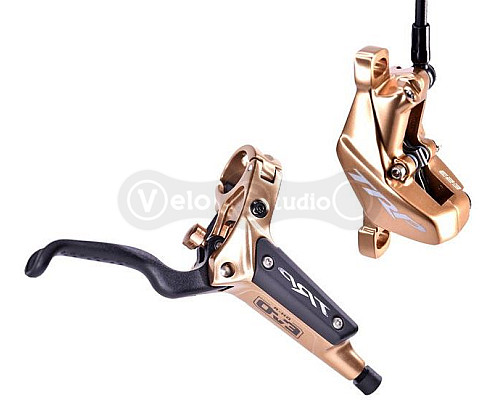 Тормоз гидравлический TRP DHR EVO M846 J-Kit Gold 4 поршня задний