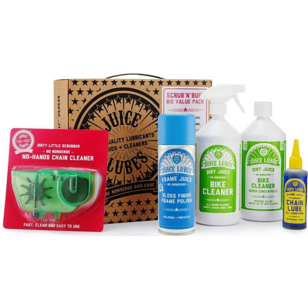 Набор по уходу за велосипедом Juice Lubes Mixed Bundle, Scrub & Buff Pack