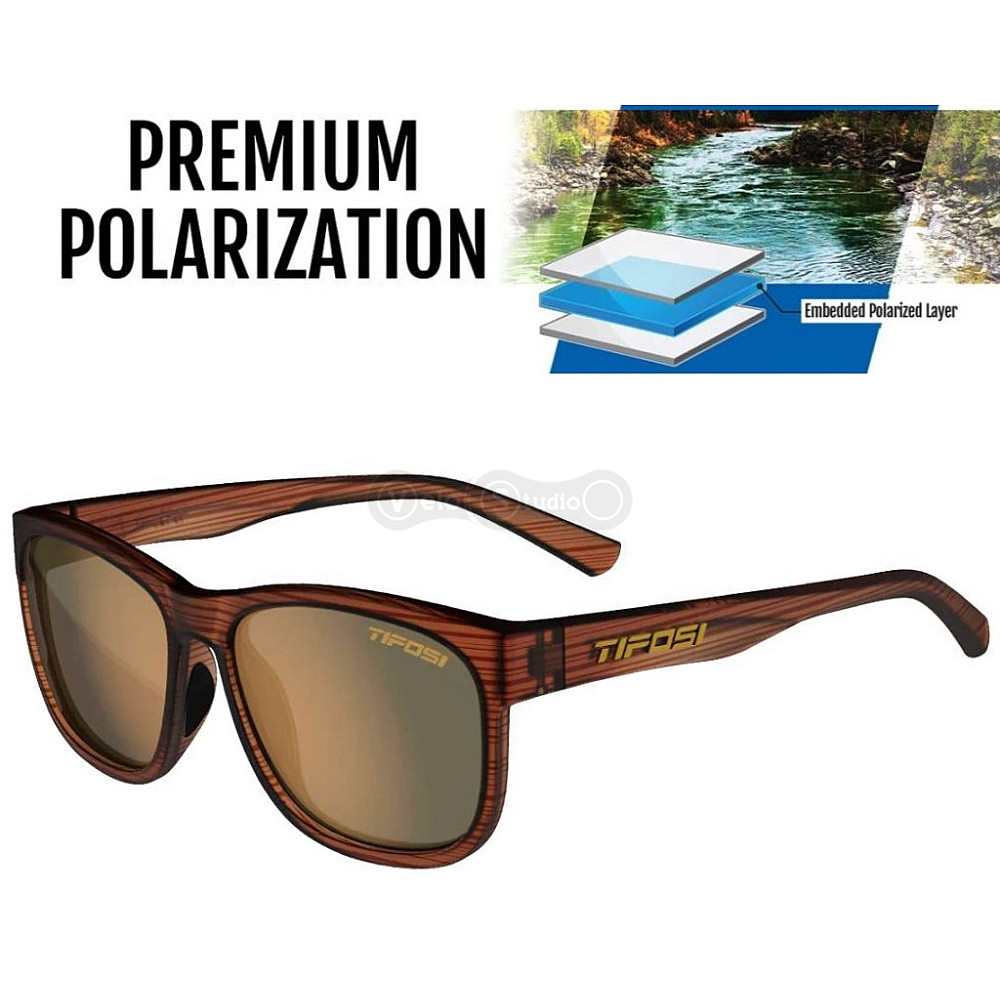 Окуляри Tifosi Swank XL Woodgrain з лінзами Brown Polarized