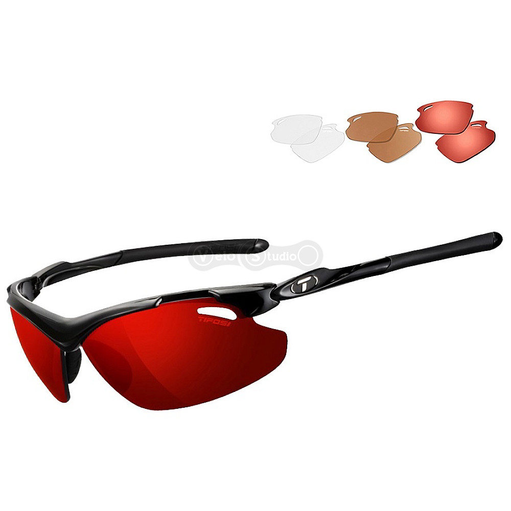 Окуляри Tifosi Tyrant 2.0 Gloss Black зі змінними лінзами Clarion Red/Ac Red/Clear