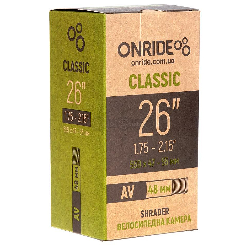Вело камера ONRIDE Classic 26x1.75-2.15 AV 48
