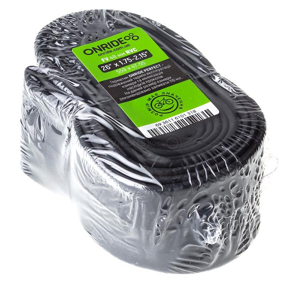 Велосипедная камера ONRIDE Classic RVC 26x1.75-2.15 FV 48 (polybag)