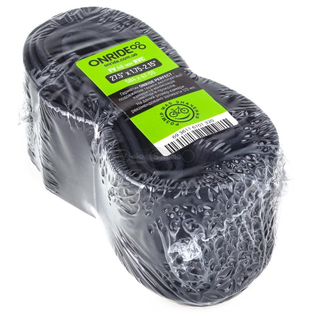 Велосипедная камера ONRIDE Classic RVC 27.5x1.75-2.15 FV 48 (polybag)