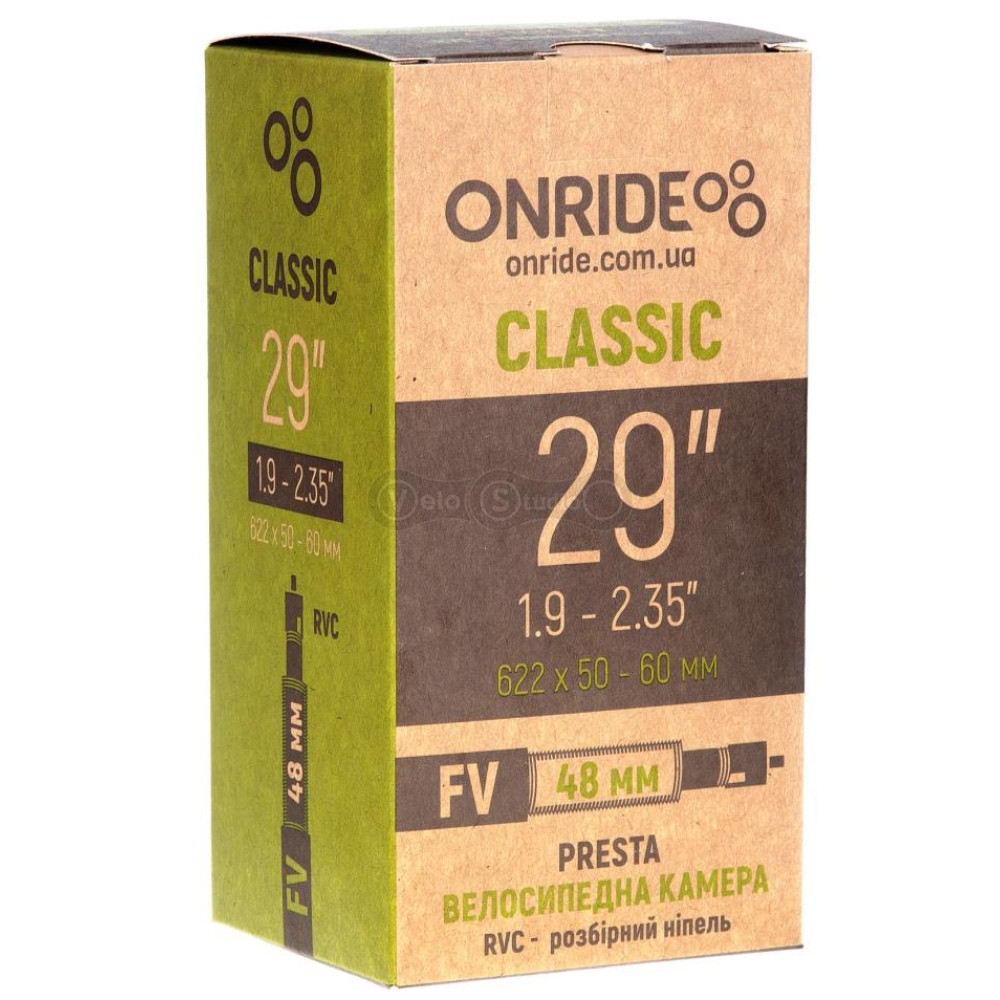 Велосипедная камера ONRIDE Classic RVC 29x1.9-2.35 FV 48