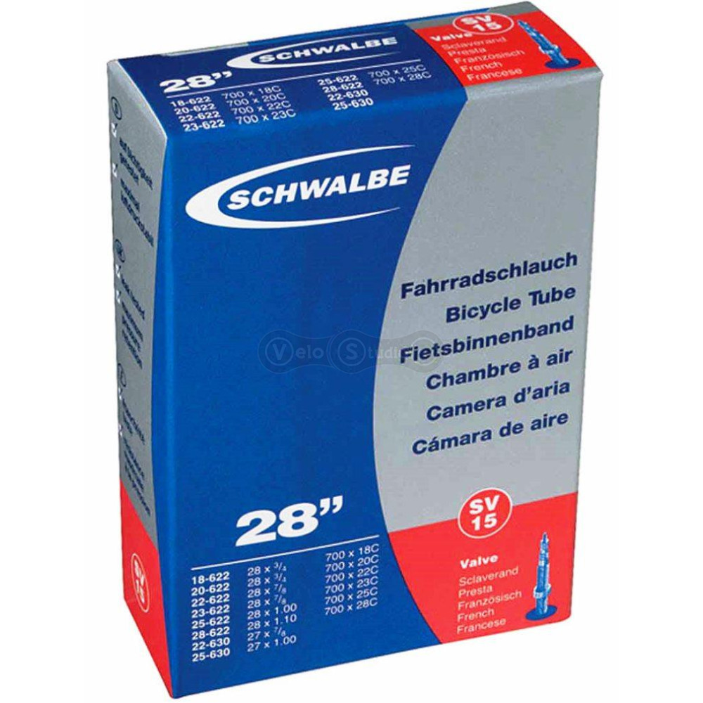 Вело камера Schwalbe SV15 700x18/28C (ETRTO 18/28-622) FV 60 мм
