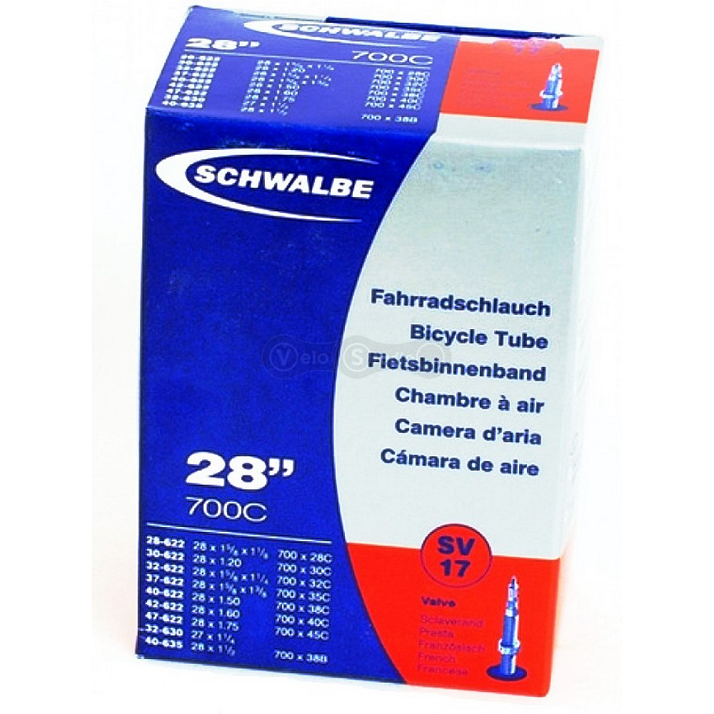 Вело камера Schwalbe SV17 700x28/47C (ETRTO 28/47-622) FV 40 мм