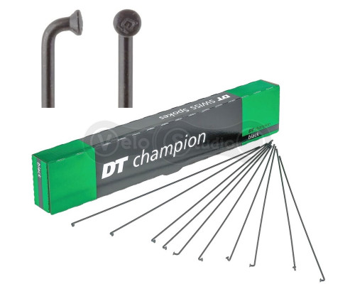Спица DT Swiss Champion чёрная 2.0 мм 258 нержавеющая сталь