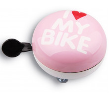 Звонок Green Cycle I Love My Bike розовый