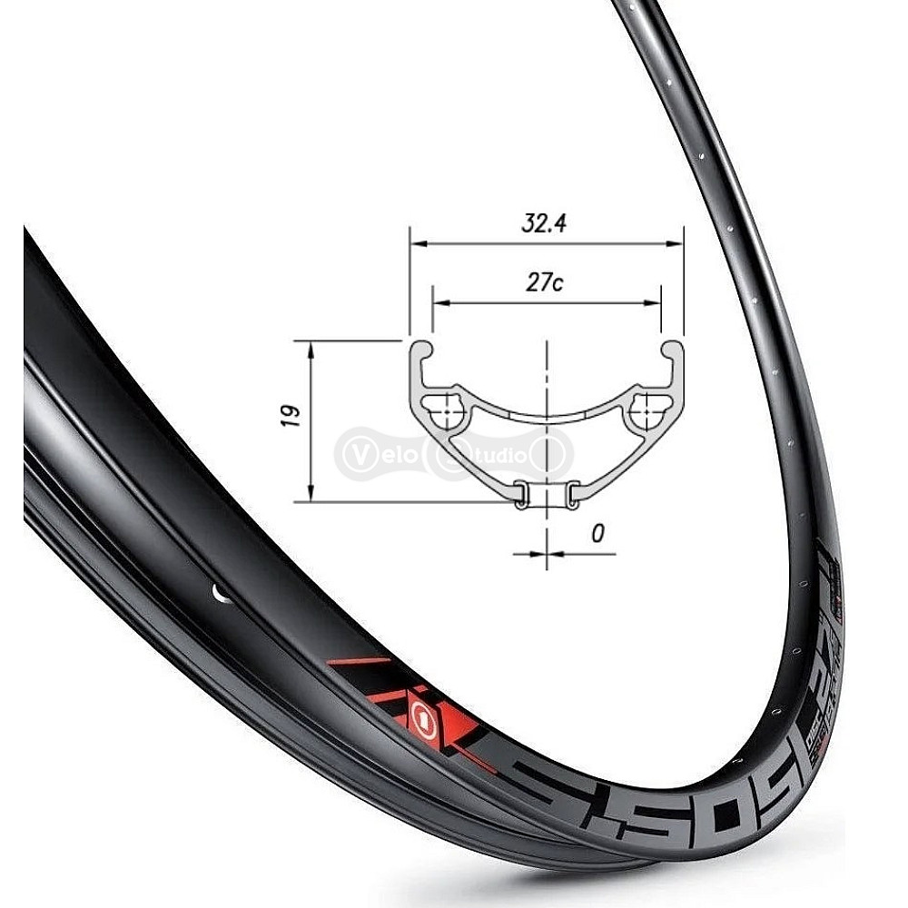 Обід Mach1 CROSS-R 27 29 дюймів, 32 спиці, Tubeless Ready