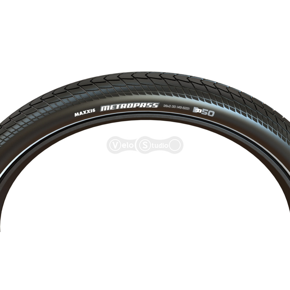 Вело покришка Maxxis Metropass 28x2.00, 60TPI, Wire 4S, RI+REF, Single Compound