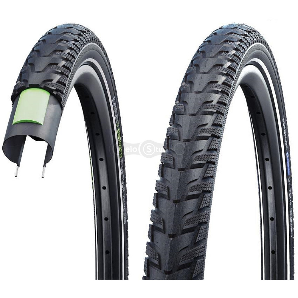 Покрышка Schwalbe Energizer Plus Tour 28x2.15 Performance Line, GreenGuard, TwinSkin, ADDIX
