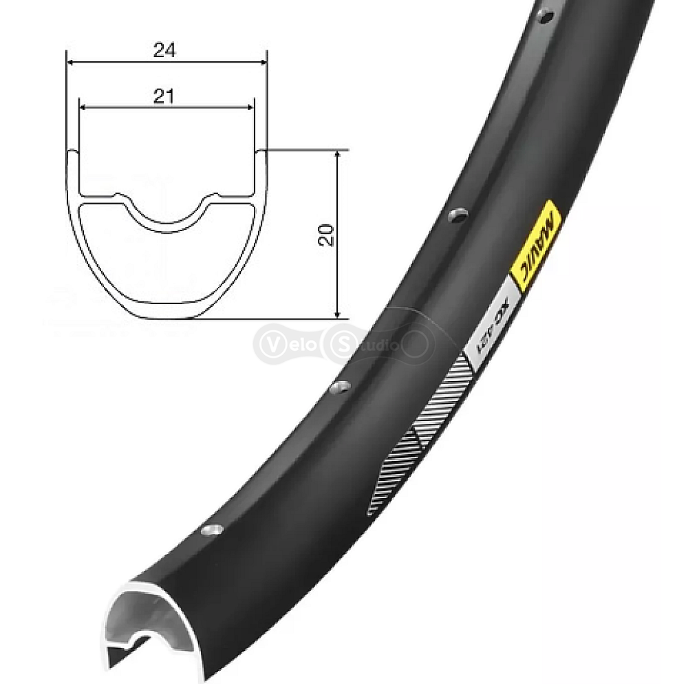 Обод 29" Mavic XC 421 28H не пистонированный, под дисковый тормоз черный