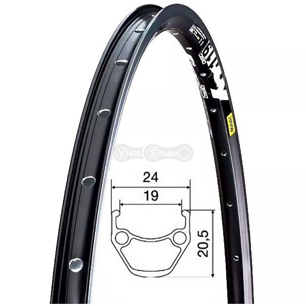 Обод 29" Mavic XM 119 DISC 32H не пистонированный, под дисковый тормоз черный