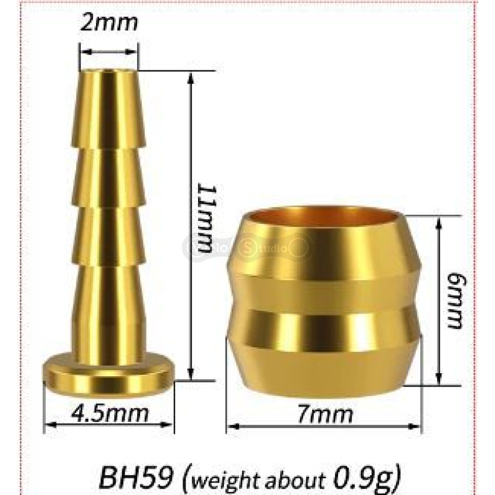Гідролінія RISK RC115-1-1 2500мм для дискового гальма Shimano BH-59