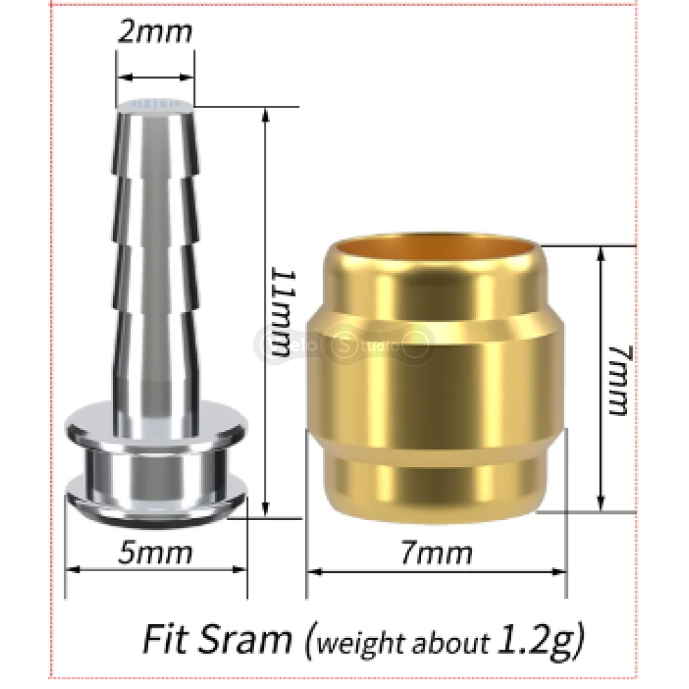 Гидролиния RISK RC115-3-1 2500 мм для дискового тормоза SRAM