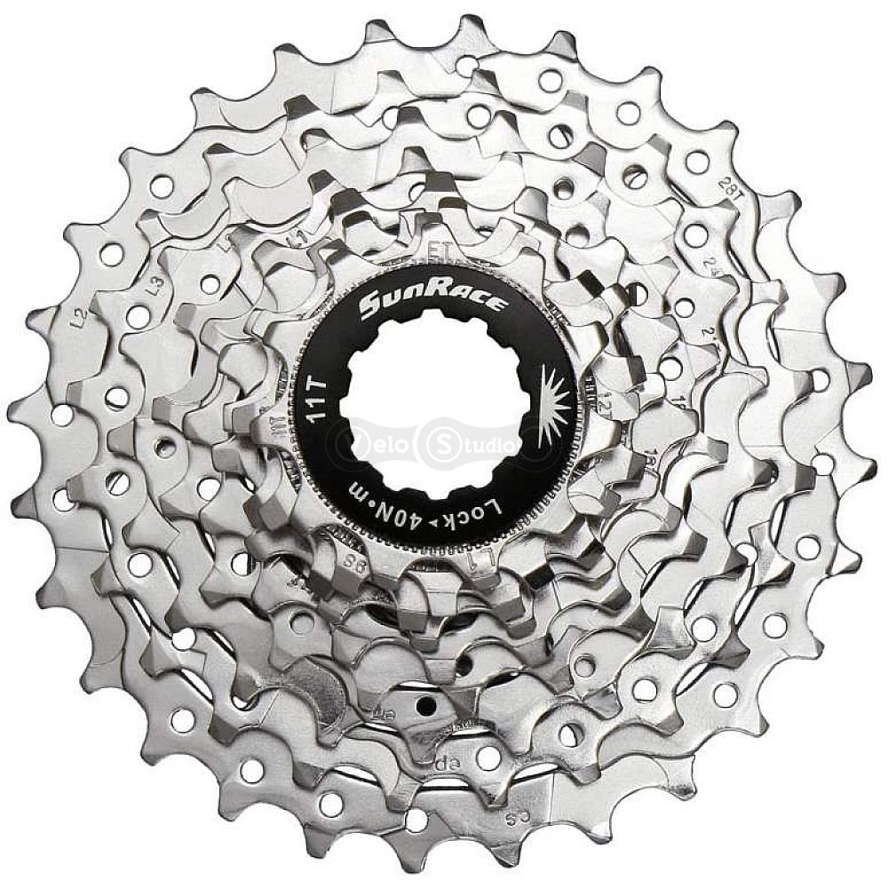 Касета SUN RACE M40 MTB 7 швидкостей 11-28T, Zinc