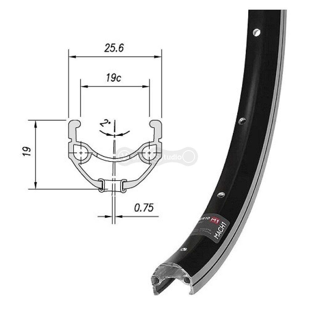 Обод Mach1 ER-10 26 дюймов 32 отверстия, черный, AV