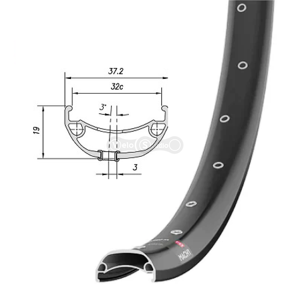 Обод Mach1 TRUCKY 32, 29 дюймов 28 отверстий, Easy Tubeless Ready