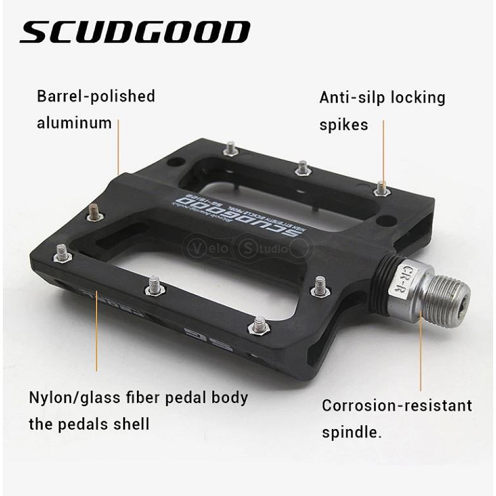 Педали ScudGood MTB промподшипник чёрные