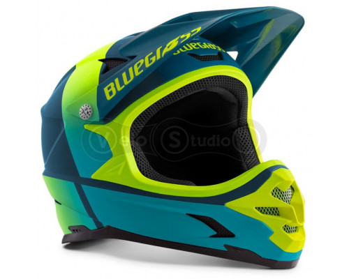 Вело шлем Bluegrass Intox Petrol Blue Fluo Yellow Matt XS (52-54 см)