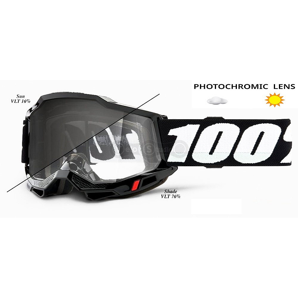 Маска Ride 100% Accuri 2 UTV/ATV SAND/OTG Black - Photochromic Lens