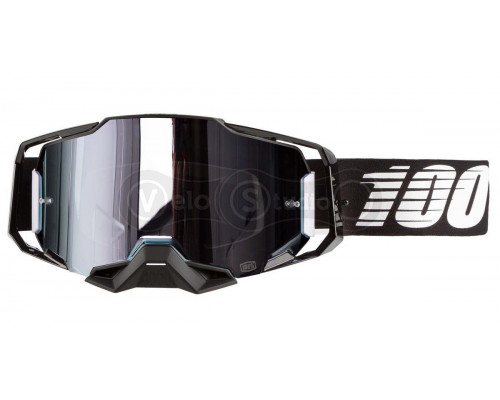 Маска Ride 100% Armega Goggle Black - Silver Flash Lens