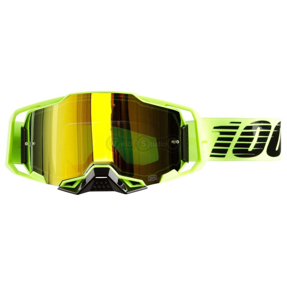 Маска Ride 100% Armega Goggle Nuclear Citrus - Gold Mirror Lens