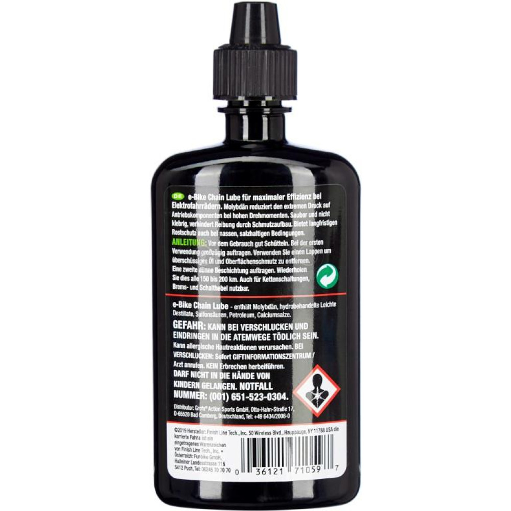 Мастило ланцюга Finish Line e-Bike Chain Lube 120 ml для електровелосипедів