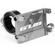 Держатель гаджета GUB G-81 на руль алюминиевый, титан