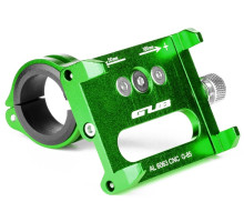 Держатель гаджета GUB G-85 на руль/вынос алюминиевый, зеленый