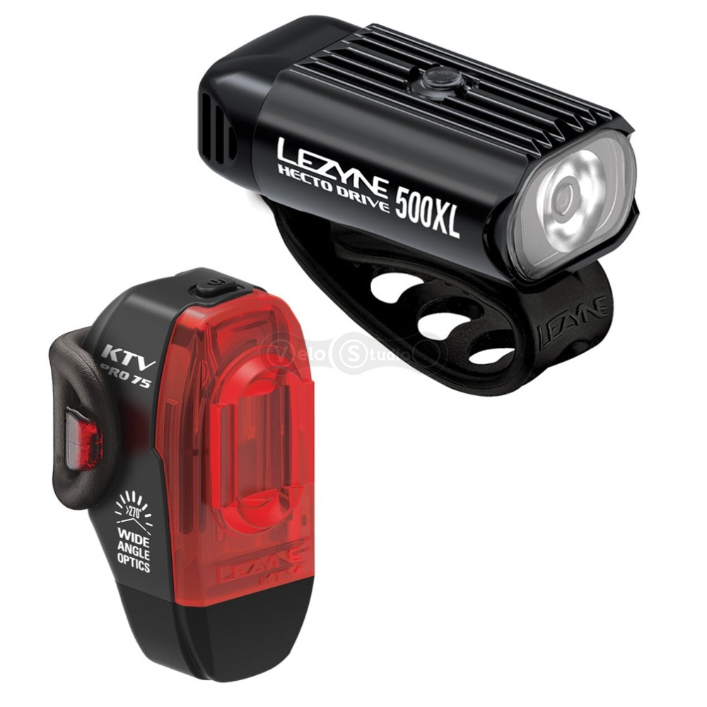 Комплект Lezyne Hecto Drive 500XL/KTV Pro USB 500/75 Lum чорний