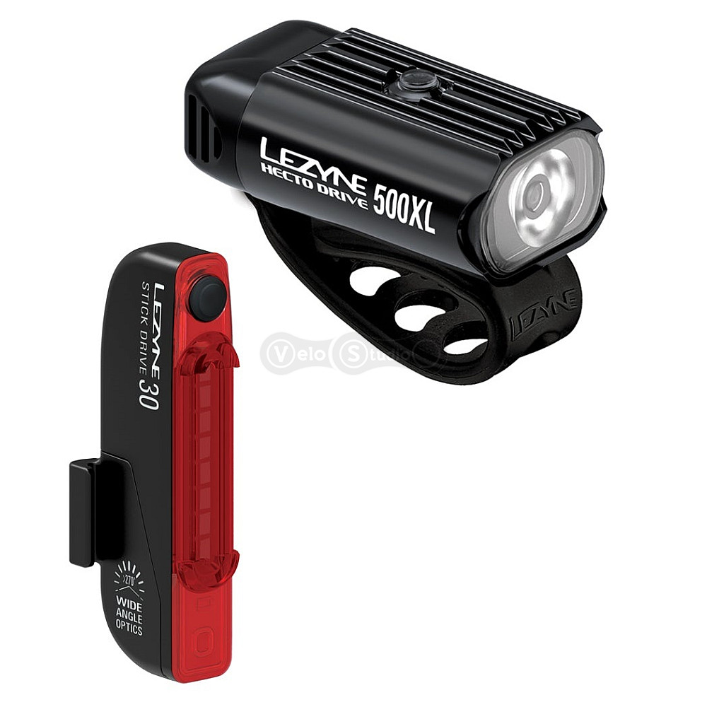 Комплект Lezyne Hecto Drive 500XL/Stick Drive USB 500/30 Lum чёрный