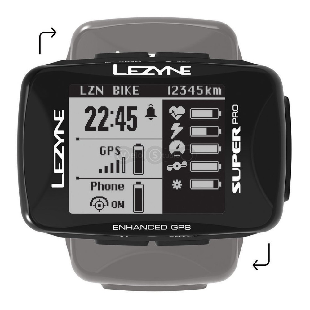 Велокомпьютер Lezyne Super Pro GPS HR/ProSC Loaded черный