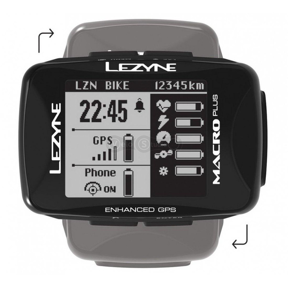 Велокомпьютер Lezyne Macro Plus GPS Smart Loaded черный