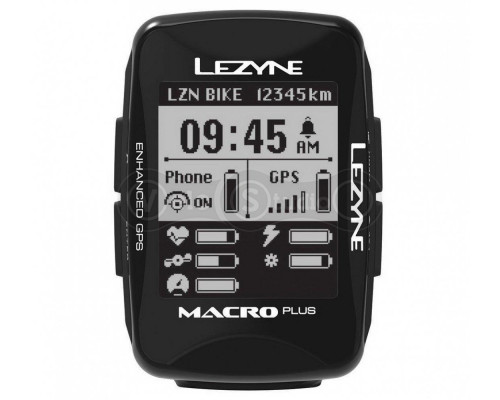 Велокомпьютер Lezyne Macro Plus GPS Smart Loaded черный