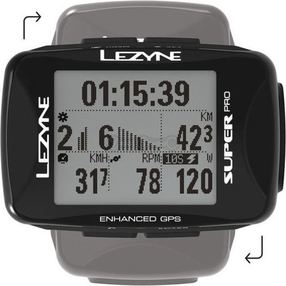 Велокомпьютер Lezyne Super Pro GPS HR Loaded черный