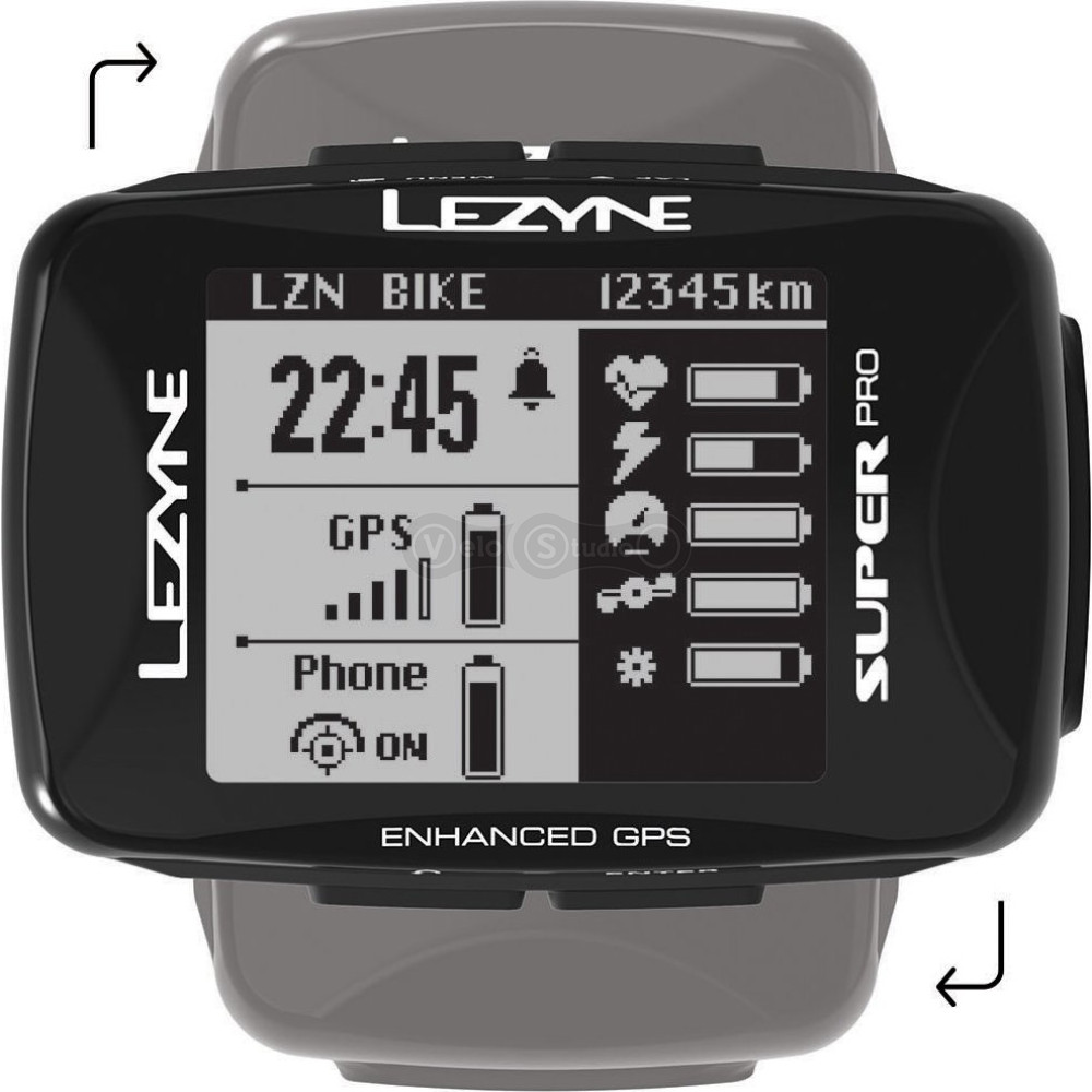 Велокомпьютер Lezyne Super Pro GPS HR Loaded черный