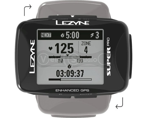Велокомпьютер Lezyne Super Pro GPS HRSC Loaded черный