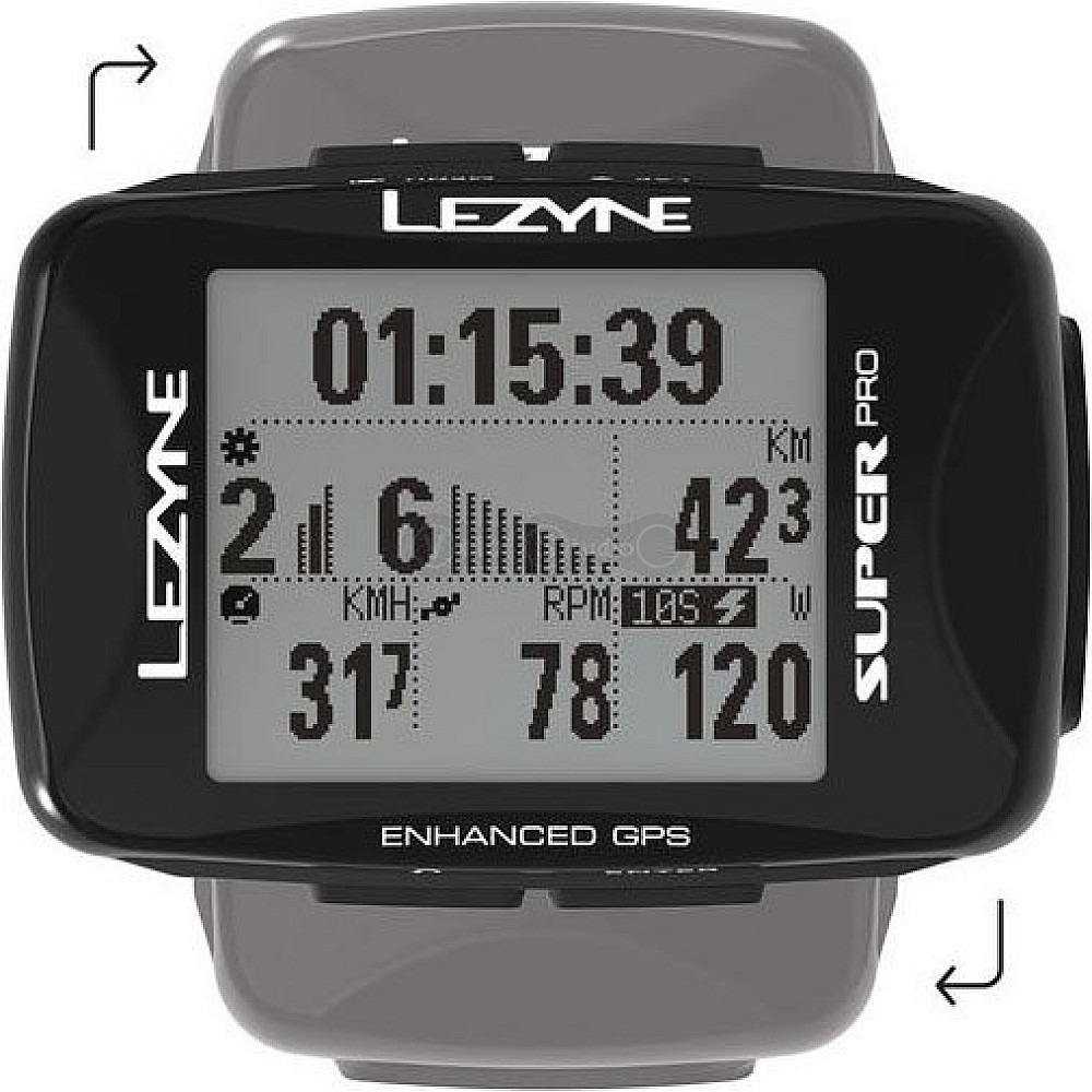 Велокомп'ютер Lezyne Super Pro GPS HRSC Loaded чорний
