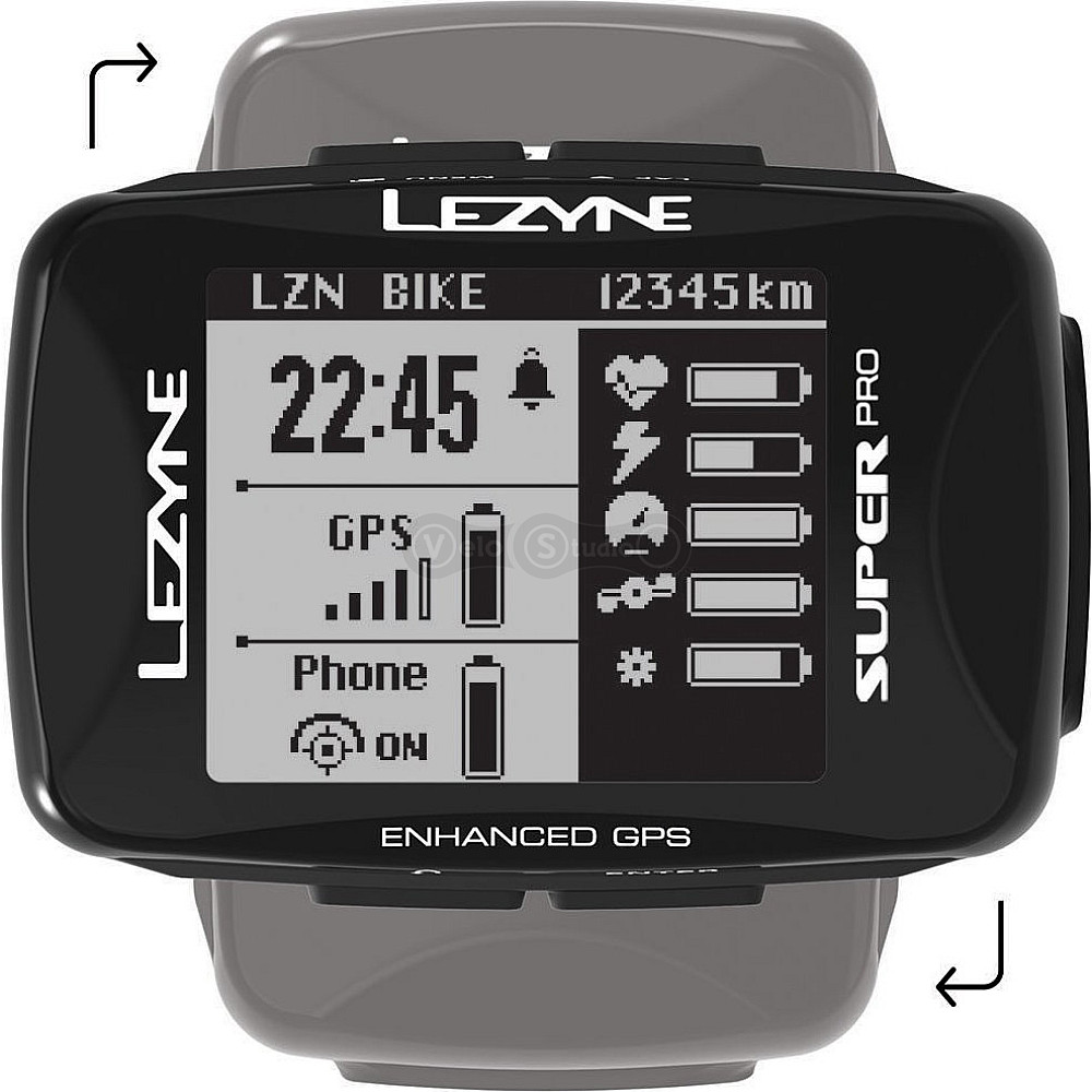 Велокомп'ютер Lezyne Super Pro GPS HRSC Loaded чорний