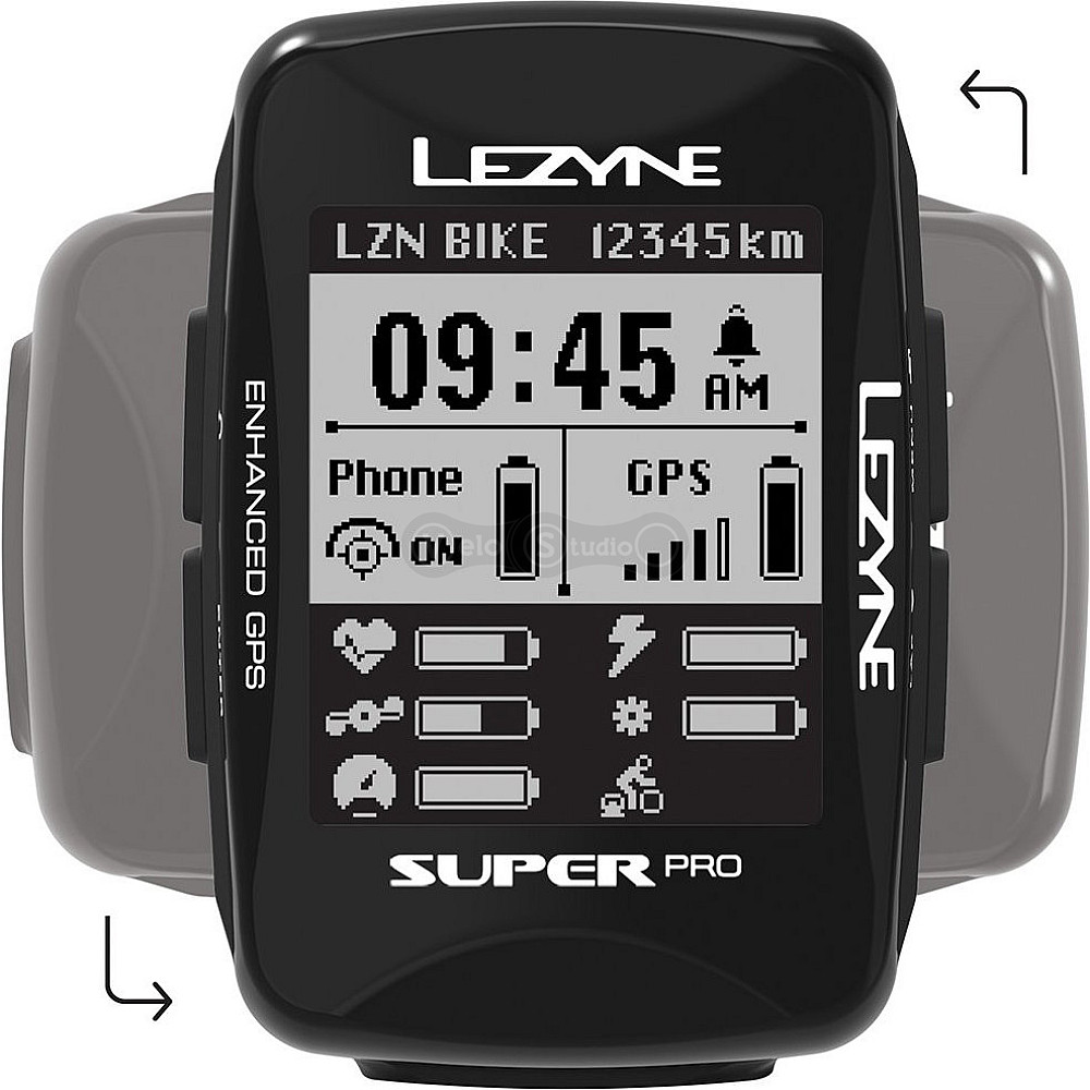 Велокомп'ютер Lezyne Super Pro GPS HRSC Loaded чорний