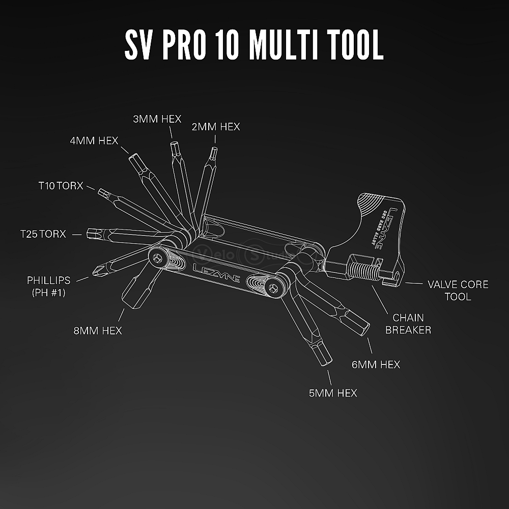 Мультитул Lezyne SV PRO 10 з вижимкой ланцюга