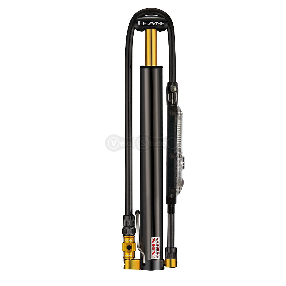 Мини напольный насос Lezyne Micro Floor Drive Digital HVG 90 psi 300 мм чёрный