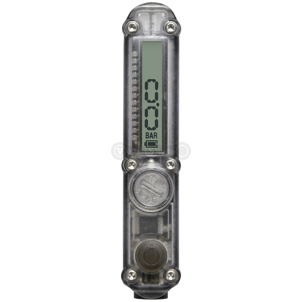 Міні насос для підлоги Lezyne Micro Floor Drive Digital HVG 90 psi 300 мм срібло