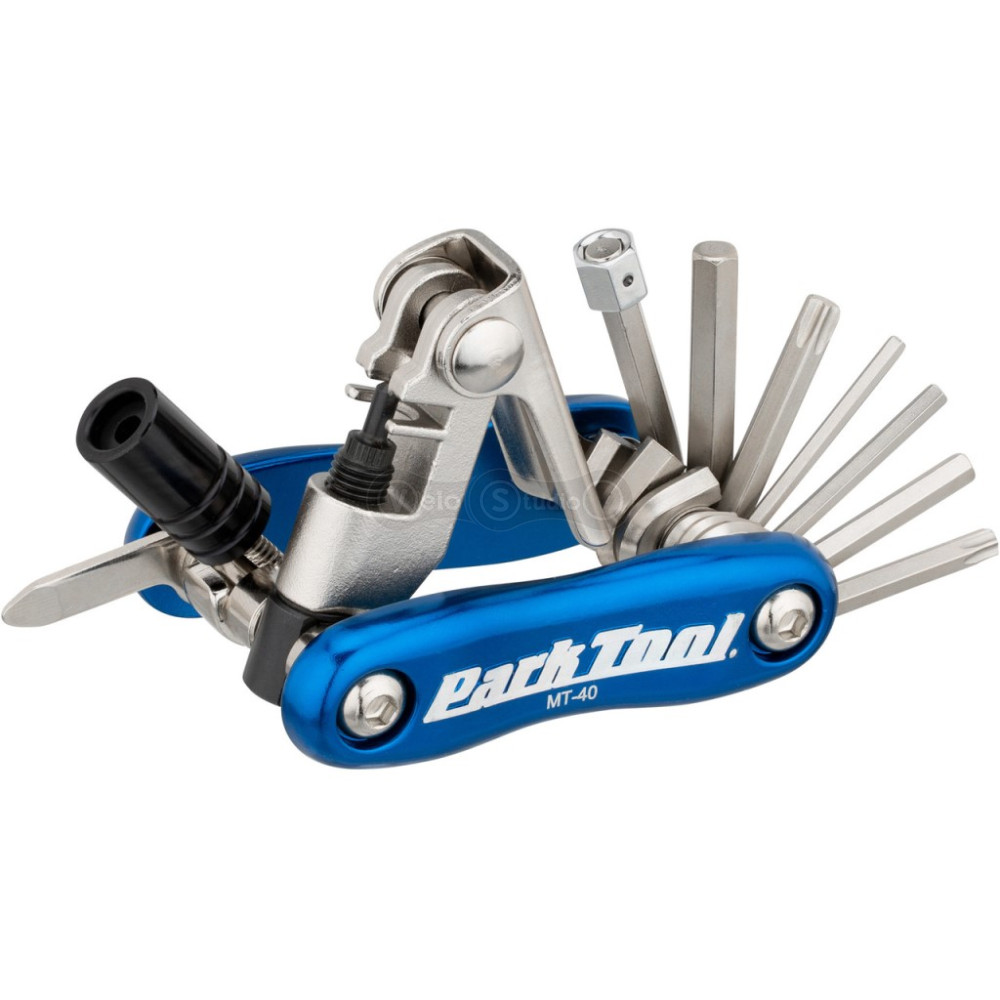 Мультитул Park Tool MT-40 2,5/3/4/5/6/8mm, T25/T30, отвёртка, выжимка цепи, адаптер CO2