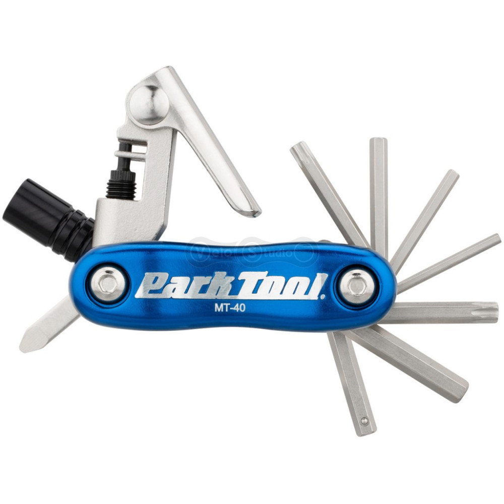 Мультитул Park Tool MT-40 2,5/3/4/5/6/8mm, T25/T30, отвёртка, выжимка цепи, адаптер CO2