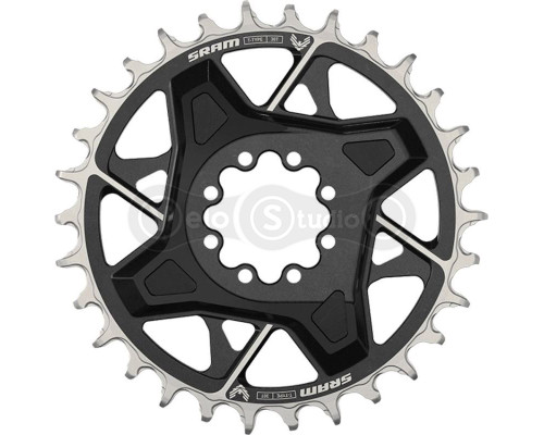 Зірка шатуна SRAM T-TYPE 34T Direct Mount 3mm Offset Eagle Black - X0 D1