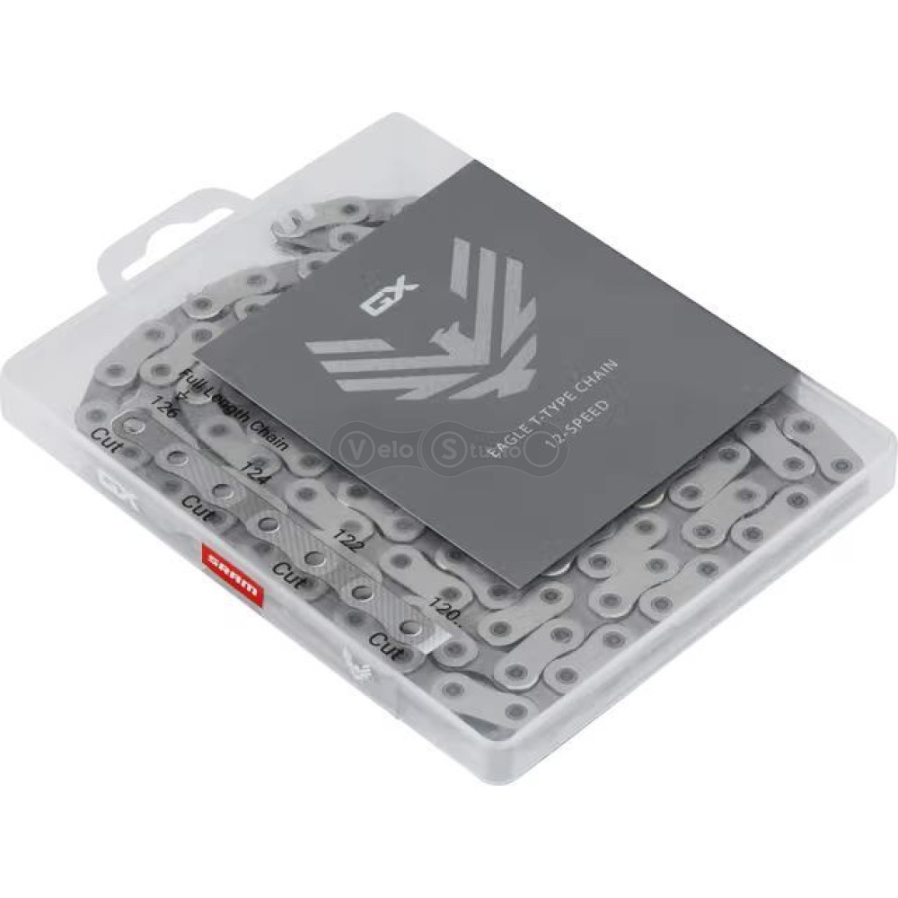 Цепь Sram GX T-TYPE EAGLE 12 скоростей 126 звеньев серебристая