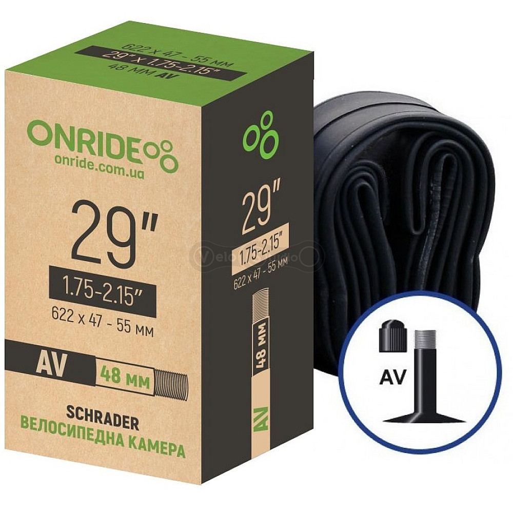 Велосипедная камера ONRIDE 29"x1.75-2.15" AV 48